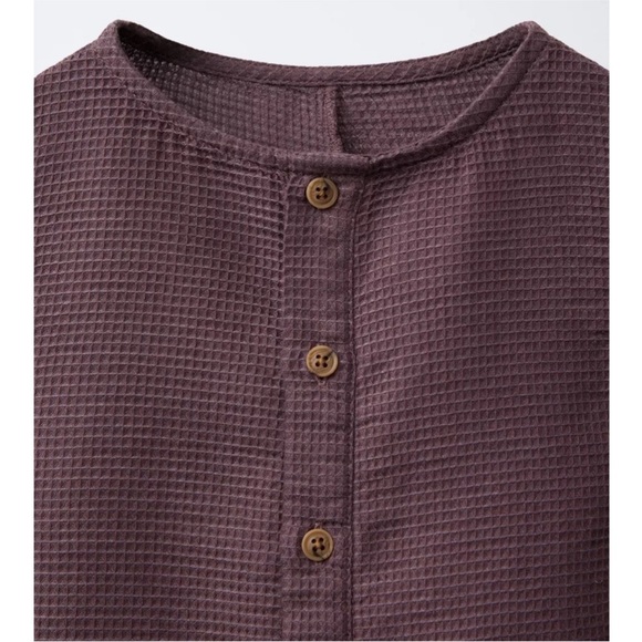 ZARA WAFFLE LONG JUMPSUIT - Picture 5 of 12